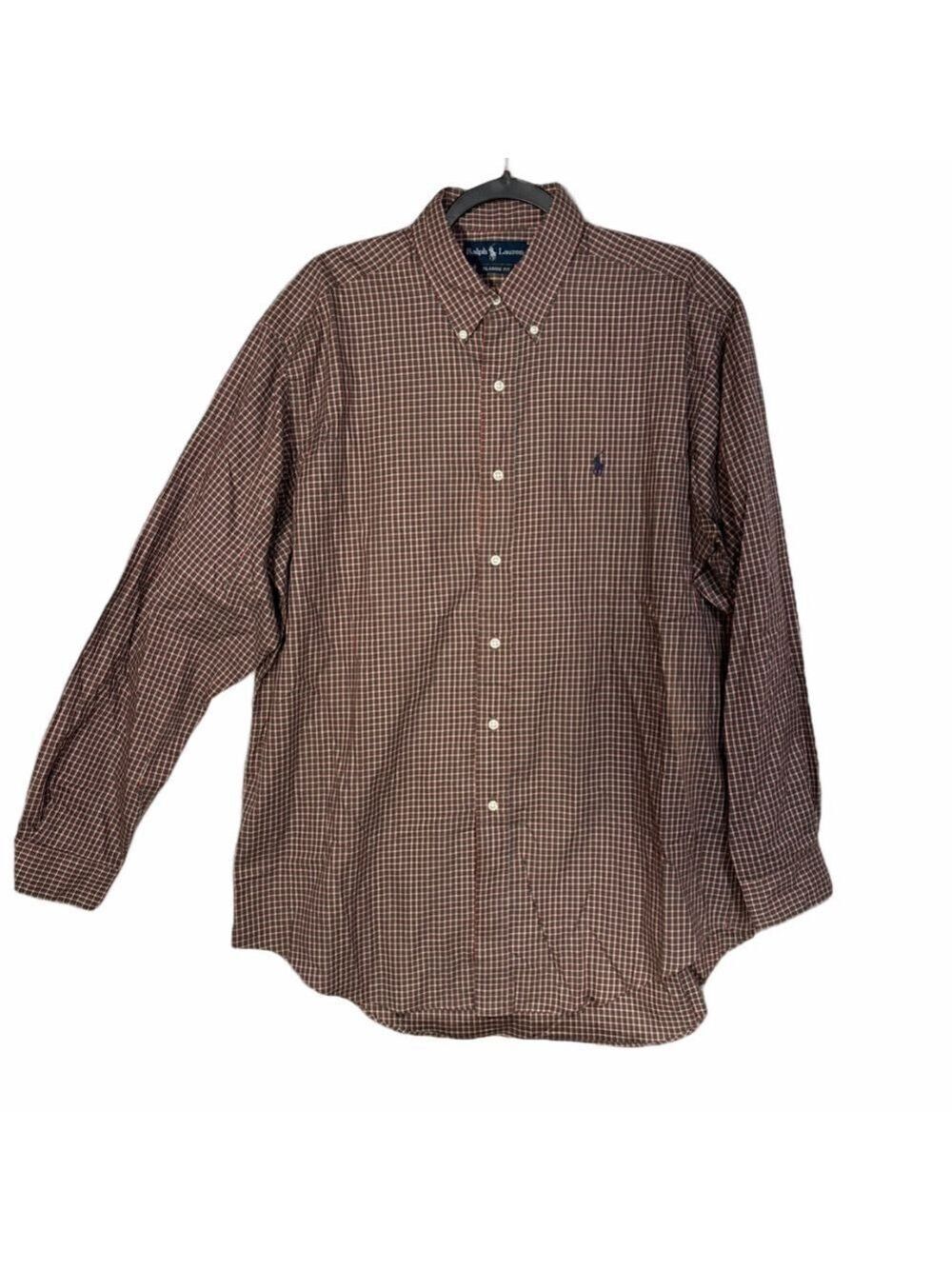 Ralph Lauren Men's Plaid Button Down Shirt Large
